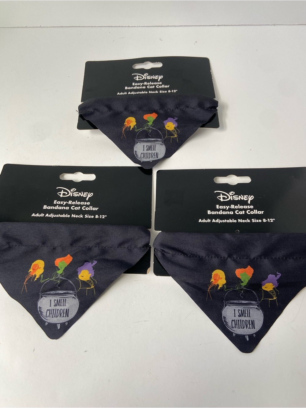 Hocus Pocus Halloween Cat Collars - Easy Release with Bell Set of 3 - Disney